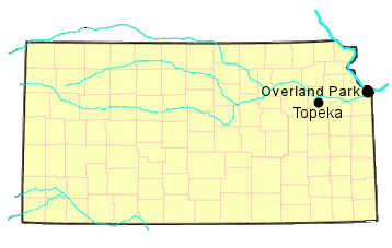 Anne Boyer map, Overland Park & Topeka, Kansas